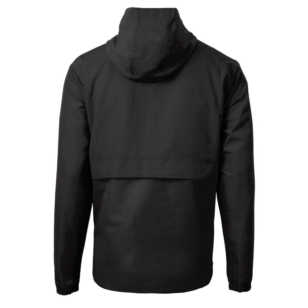 Cleveland Browns Cutter & Buck Charter Eco Recycled Anorak Half-Zip Hoodie Jacket Black - NFL