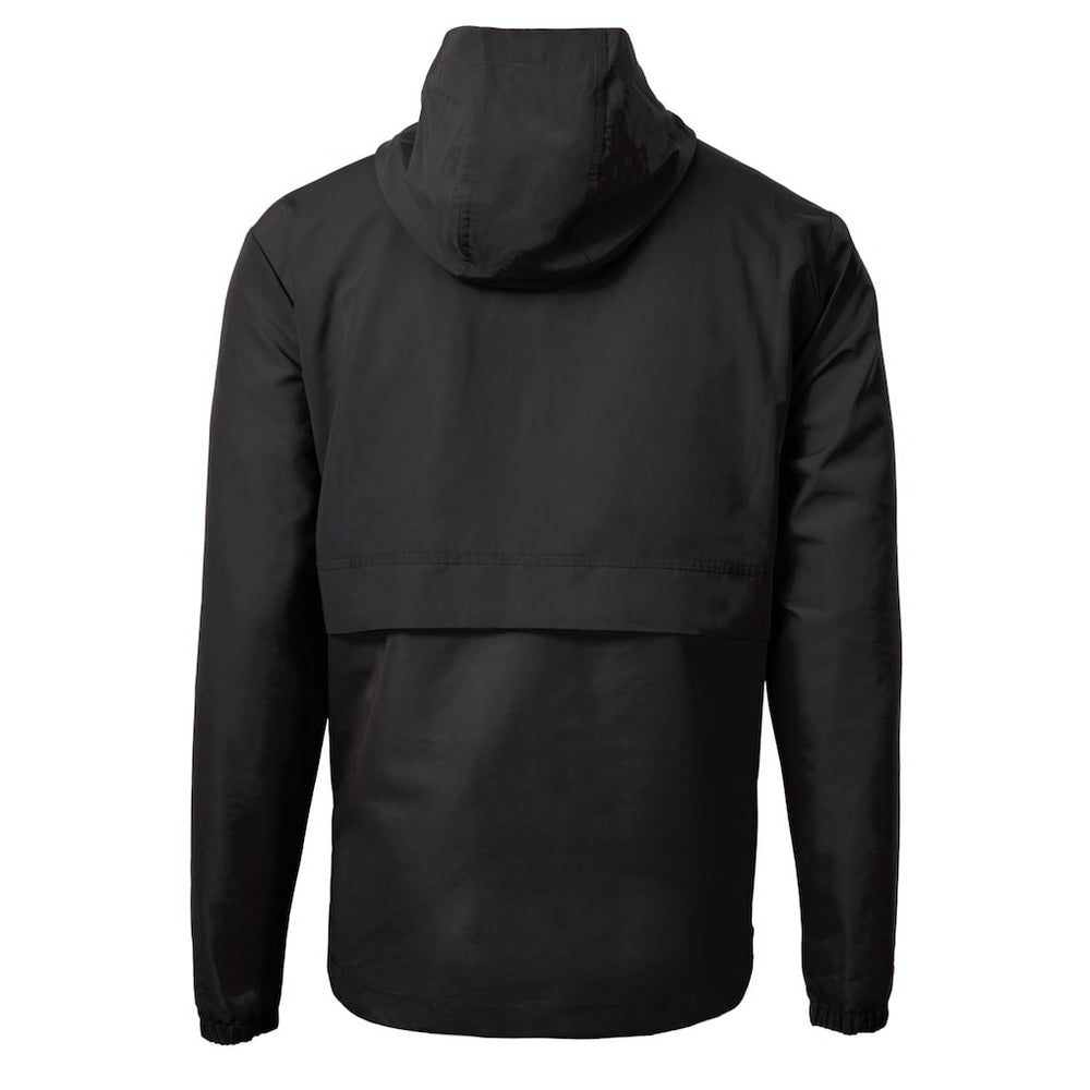 Cleveland Browns Cutter & Buck Charter Eco Recycled Anorak Half-Zip Hoodie Jacket Black - NFL