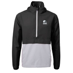 Cleveland Browns Cutter & Buck Charter Eco Recycled Anorak Half-Zip Hoodie Jacket Black - NFL