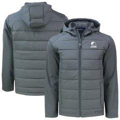 Cleveland Browns Cutter & Buck Evoke Hybrid Eco Softshell Recycled Full-Zip Hooded Jacket Gray - NFL