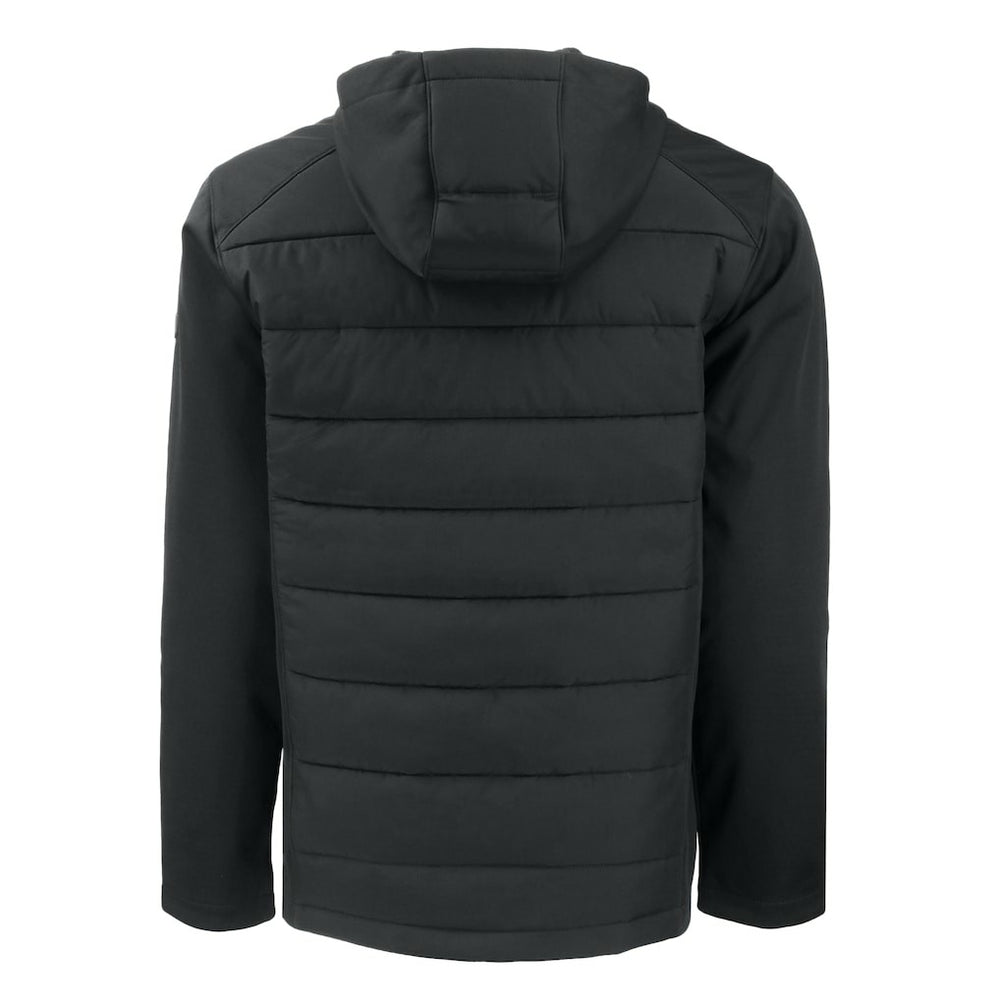 Cleveland Browns Cutter & Buck Evoke Hybrid Eco Softshell Recycled Full-Zip Hooded Jacket Black - NFL