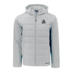 Cleveland Browns Cutter & Buck Evoke Hybrid Eco Softshell Recycled Full-Zip Hooded Jacket Gray - NFL
