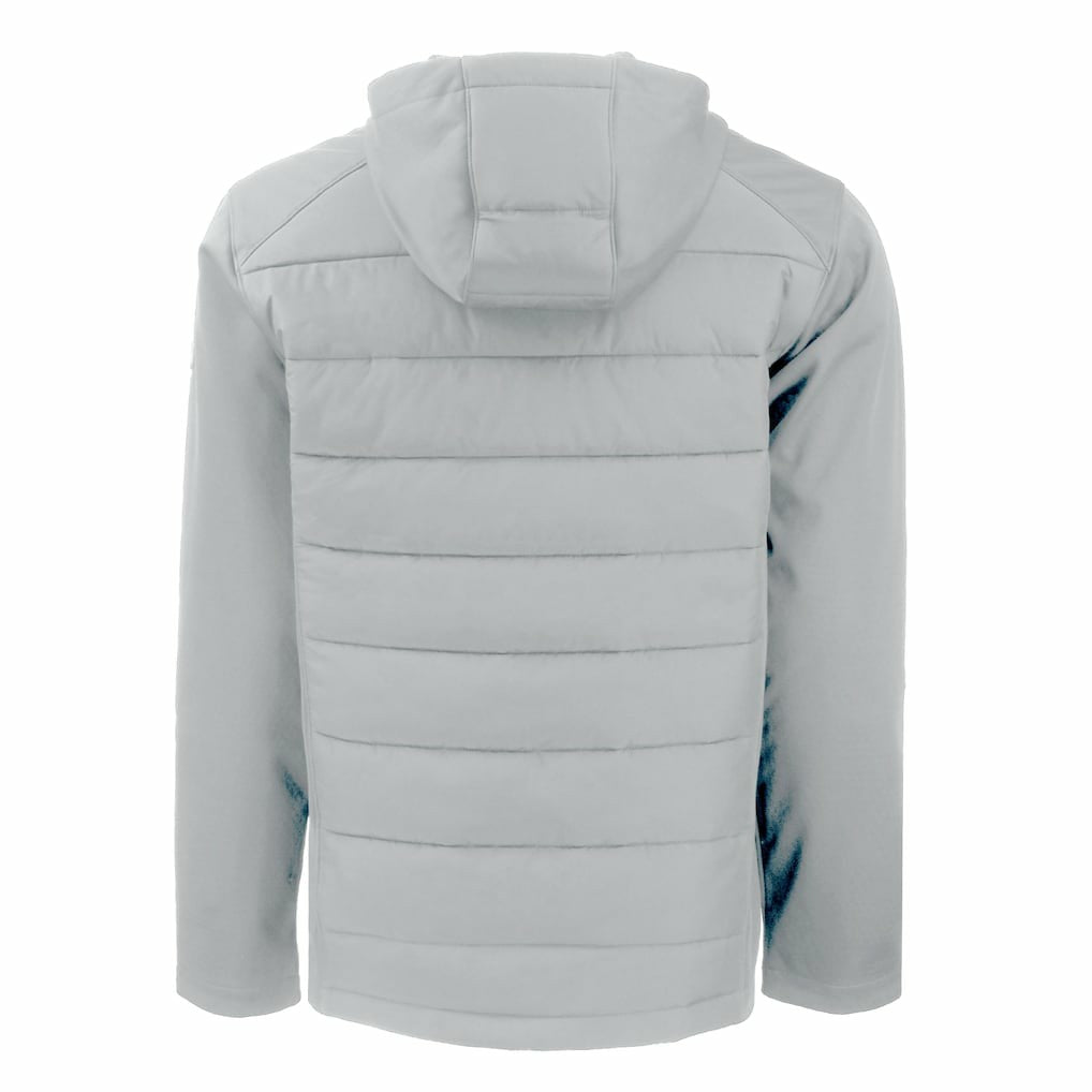 Cleveland Browns Cutter & Buck Evoke Hybrid Eco Softshell Recycled Full-Zip Hooded Jacket Gray - NFL