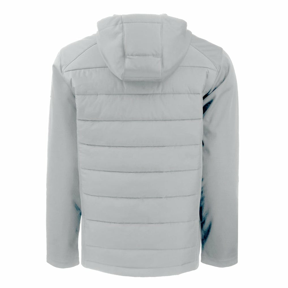 Cleveland Browns Cutter & Buck Evoke Hybrid Eco Softshell Recycled Full-Zip Hooded Jacket Gray - NFL