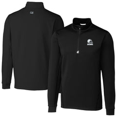 Cleveland Browns Cutter & Buck Big & Tall Traverse Stretch Eco Quarter-Zip Pullover Top Black - NFL