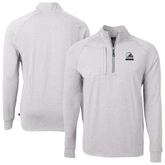 Cleveland Browns Cutter & Buck Big & Tall Adapt Eco Knit Quarter-Zip Top Heather Gray - NFL