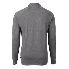 Cleveland Browns Cutter & Buck Big & Tall Adapt Eco Knit Quarter-Zip Top Heather Black - NFL