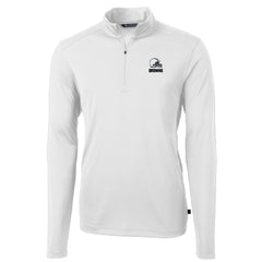 Cleveland Browns Cutter & Buck Big & Tall Virtue Eco Pique Recycled Quarter-Zip Pullover Top White - NFL
