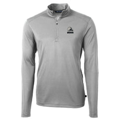 Cleveland Browns Cutter & Buck Big & Tall Virtue Eco Pique Recycled Quarter-Zip Pullover Top Gray - NFL