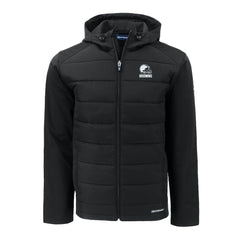 Cleveland Browns Cutter & Buck Big & Tall Evoke Hybrid Eco Softshell Recycled Full-Zip Hooded Jacket Black - NFL