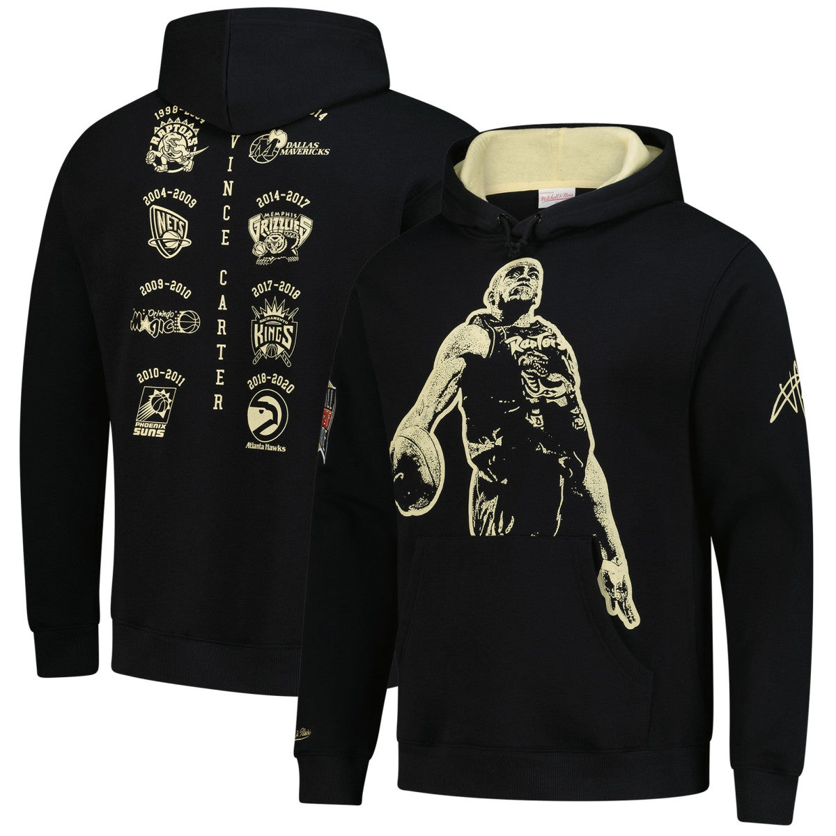 NBA - Vince Carter Toronto Raptors NBA Hall of Fame 2024 Fleece Pullover Hoodie - Black
