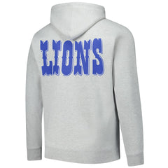 Calvin Johnson Detroit Lions Hall of Fame Player Graphic Pullover Hoodie Heather Gray - Mitchell & Ness
