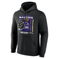 Baltimore Ravens Bud Light Pullover Hoodie Black - NFL