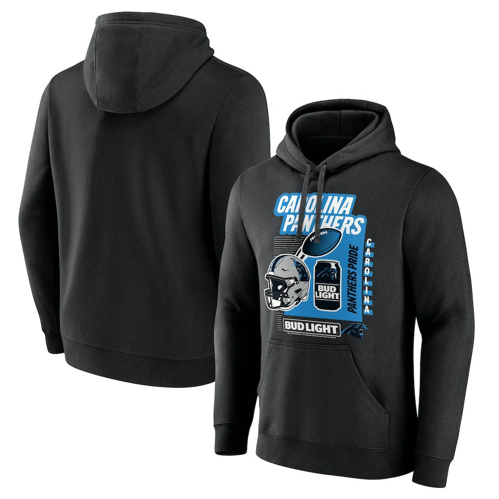 Carolina Panthers Bud Light Pullover Hoodie Black - NFL