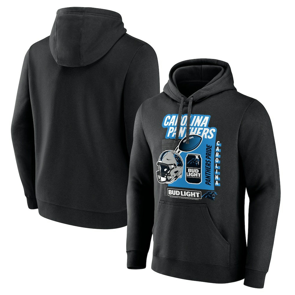 Carolina Panthers Bud Light Pullover Hoodie Black - NFL