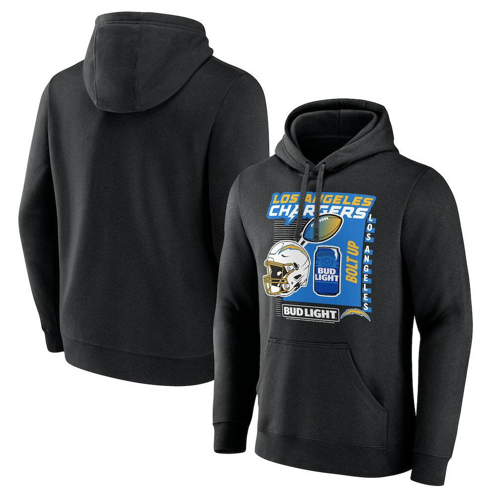 Los Angeles Chargers Bud Light Pullover Hoodie Black - NFL