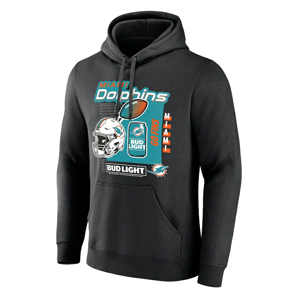 Miami Dolphins Bud Light Pullover Hoodie Black - NFL