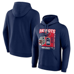 New England Patriots Bud Light Pullover Hoodie Navy - NFL