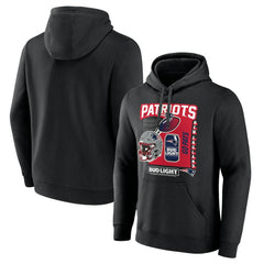 New England Patriots Bud Light Pullover Hoodie Black - NFL