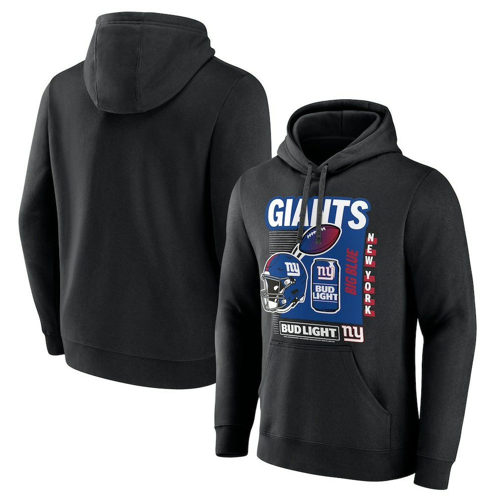 New York Giants Bud Light Pullover Hoodie Black - NFL