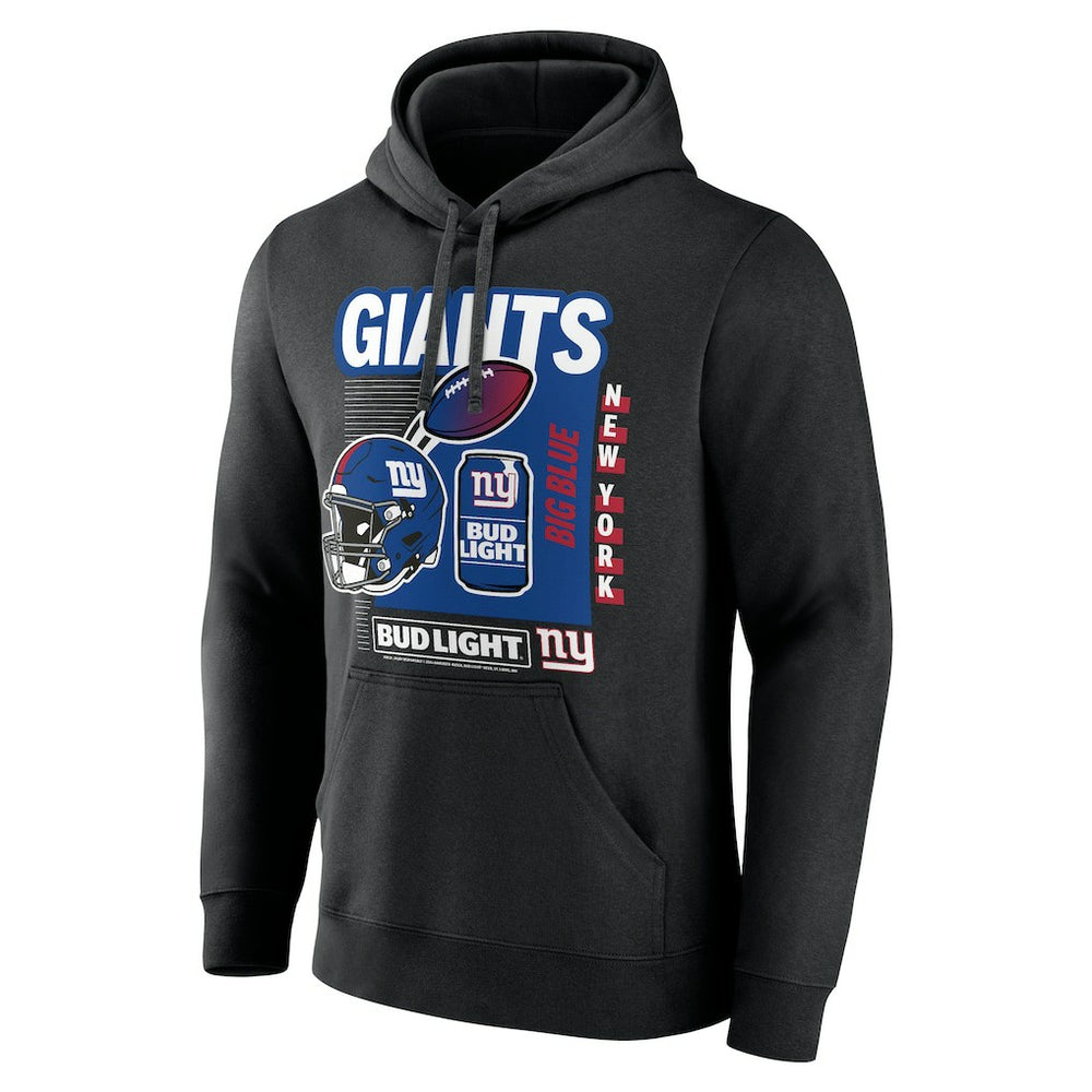 New York Giants Bud Light Pullover Hoodie Black - NFL