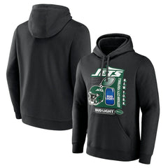 New York Jets Bud Light Pullover Hoodie Black - NFL