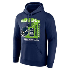 Seattle Seahawks Bud Light Pullover Hoodie Navy - NFL