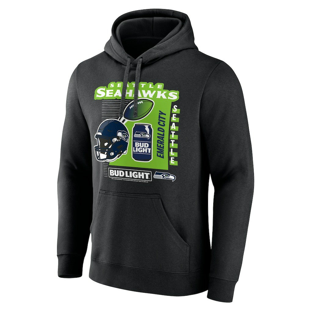 Seattle Seahawks Bud Light Pullover Hoodie Black - NFL