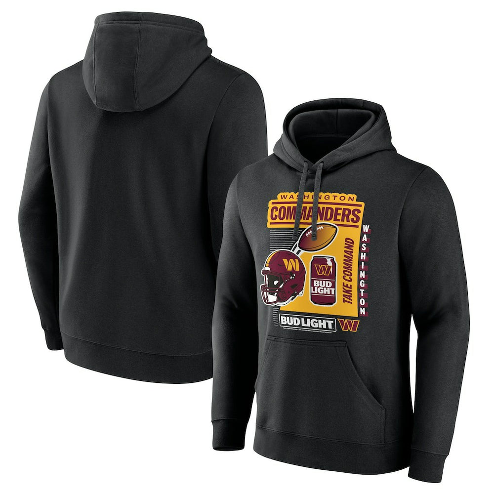 Washington Commanders Bud Light Pullover Hoodie Black - NFL