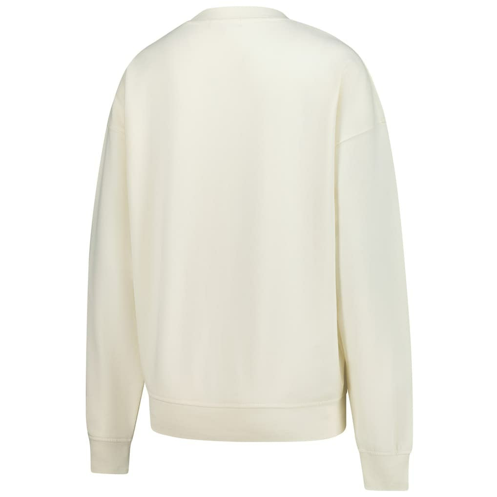 Chicago Bears Women's Fandom Fleece Pullover Sweatshirt Cream - Mitchell & Ness