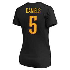 Jayden Daniels Washington Commanders Women's Plus Size Fair Catch Name & Number Scoop Neck T-Shirt Black - NFL
