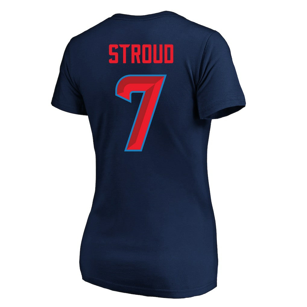 C.J. Stroud Houston Texans Women's Plus Size Fair Catch Name & Number Scoop Neck T-Shirt Navy - NFL