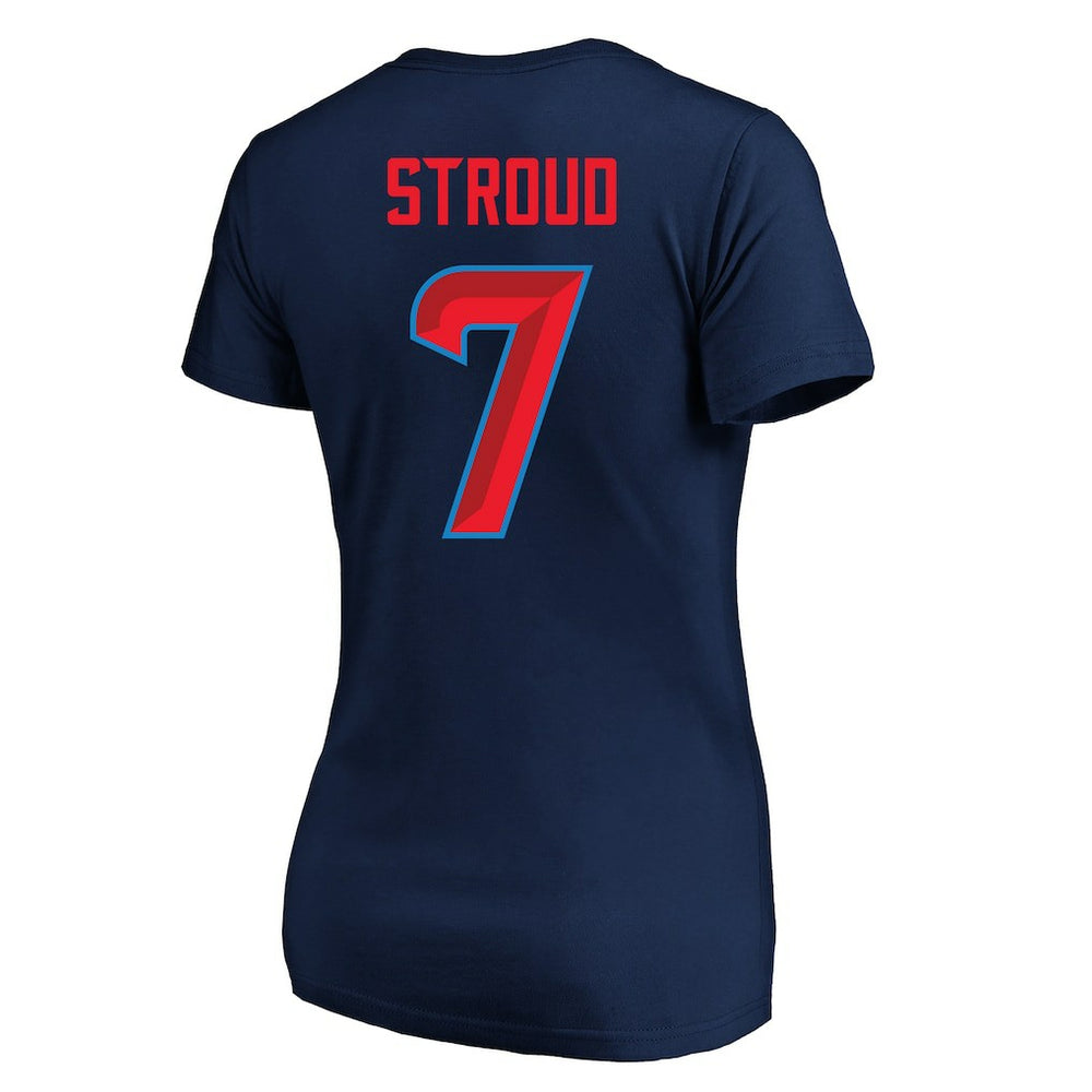C.J. Stroud Houston Texans Women's Plus Size Fair Catch Name & Number Scoop Neck T-Shirt Navy - NFL