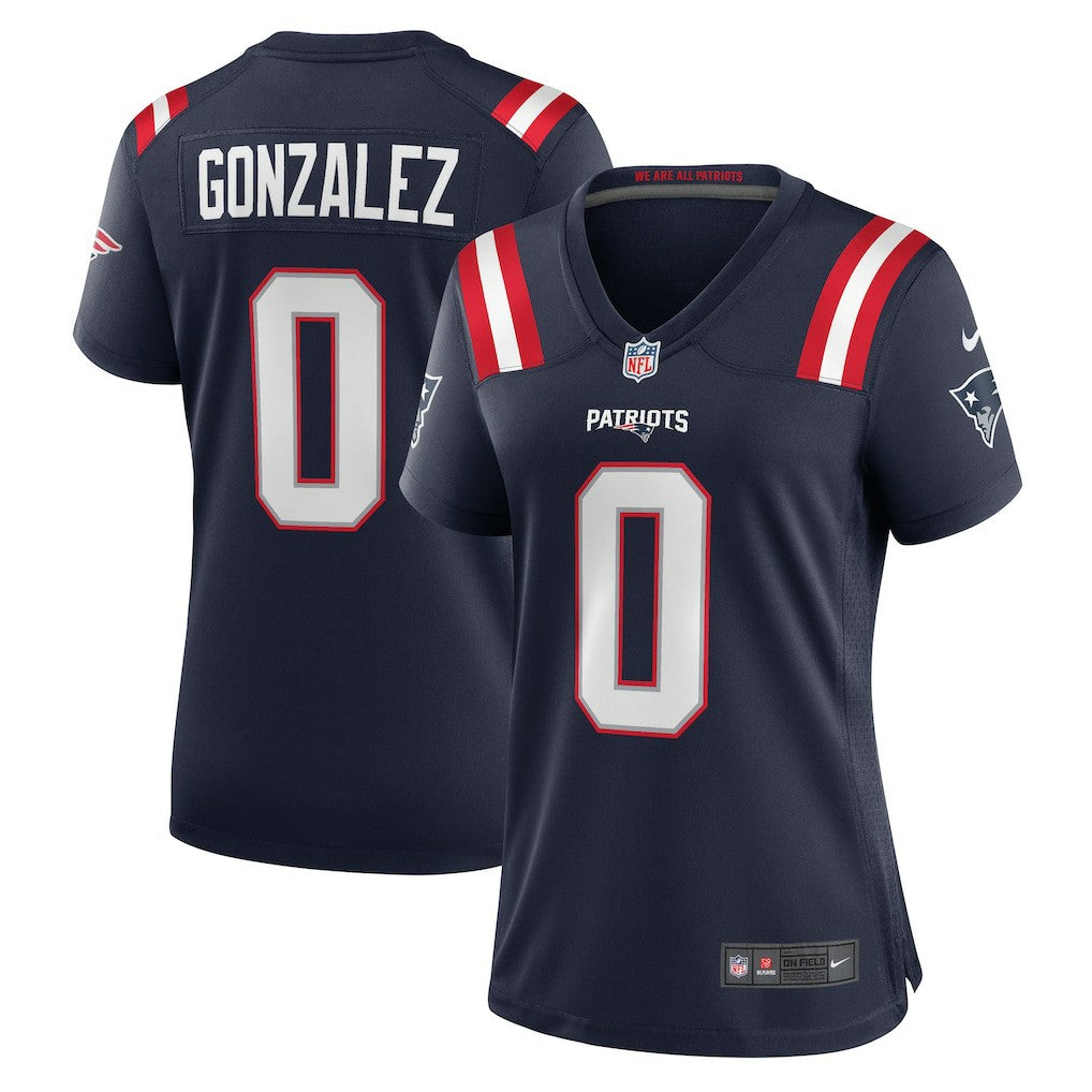 Christian Gonzalez New England Patriots Women's Team Game Jersey Navy - Nike