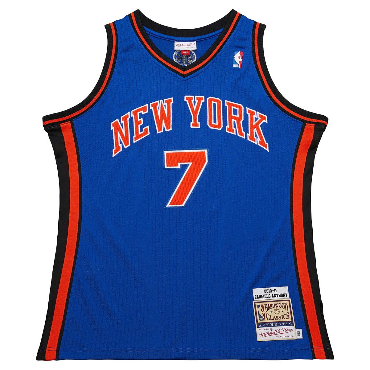 Mitchell & Ness - Carmelo Anthony New York Knicks 2010/11 Hardwood Classics Authentic Jersey - Blue