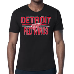 Detroit Red Wings - Starter Mesh Look Team Name T-Shirt Black