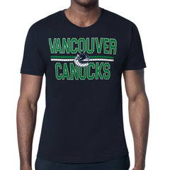 Vancouver Canucks - Starter Mesh Look Team Name T-Shirt Navy