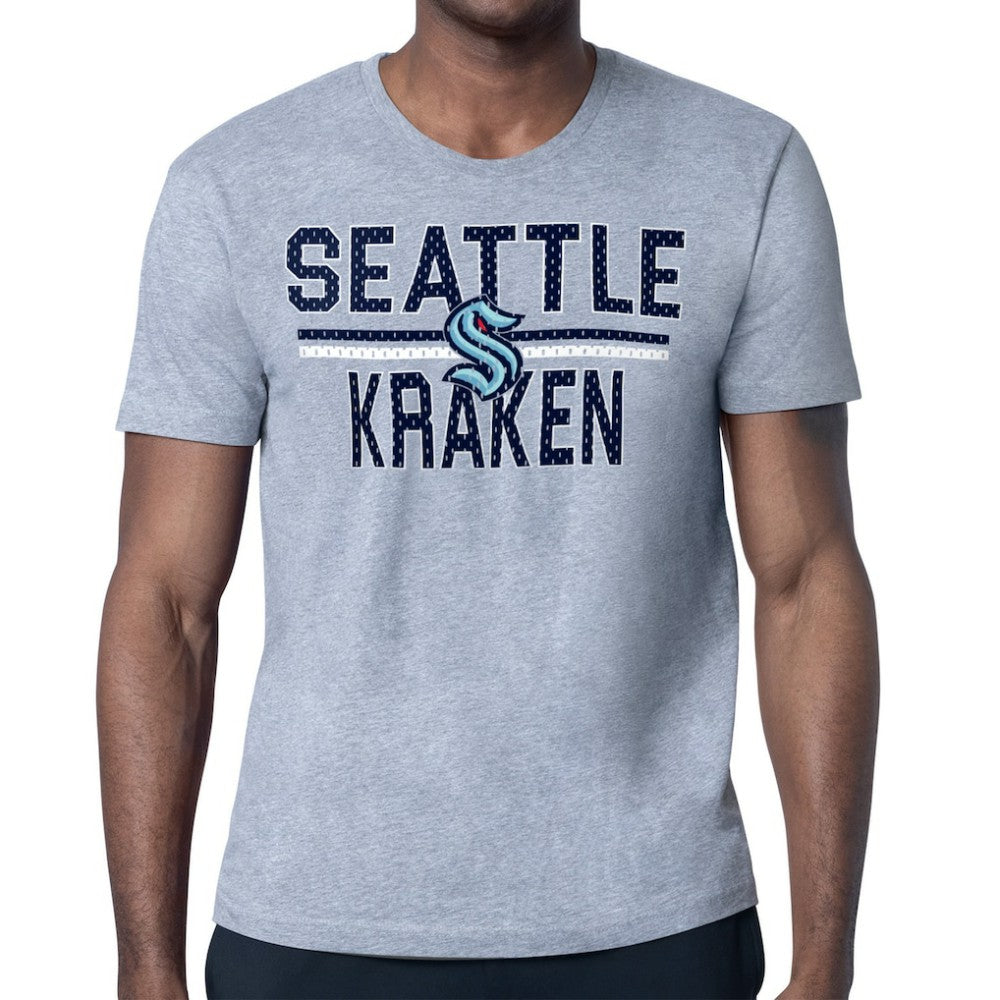 Seattle Kraken Starter Mesh Look Team Name T-Shirt Heather Gray