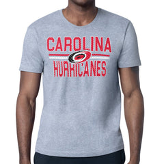 Carolina Hurricanes - Starter Mesh Look Team Name T-Shirt Heather Gray
