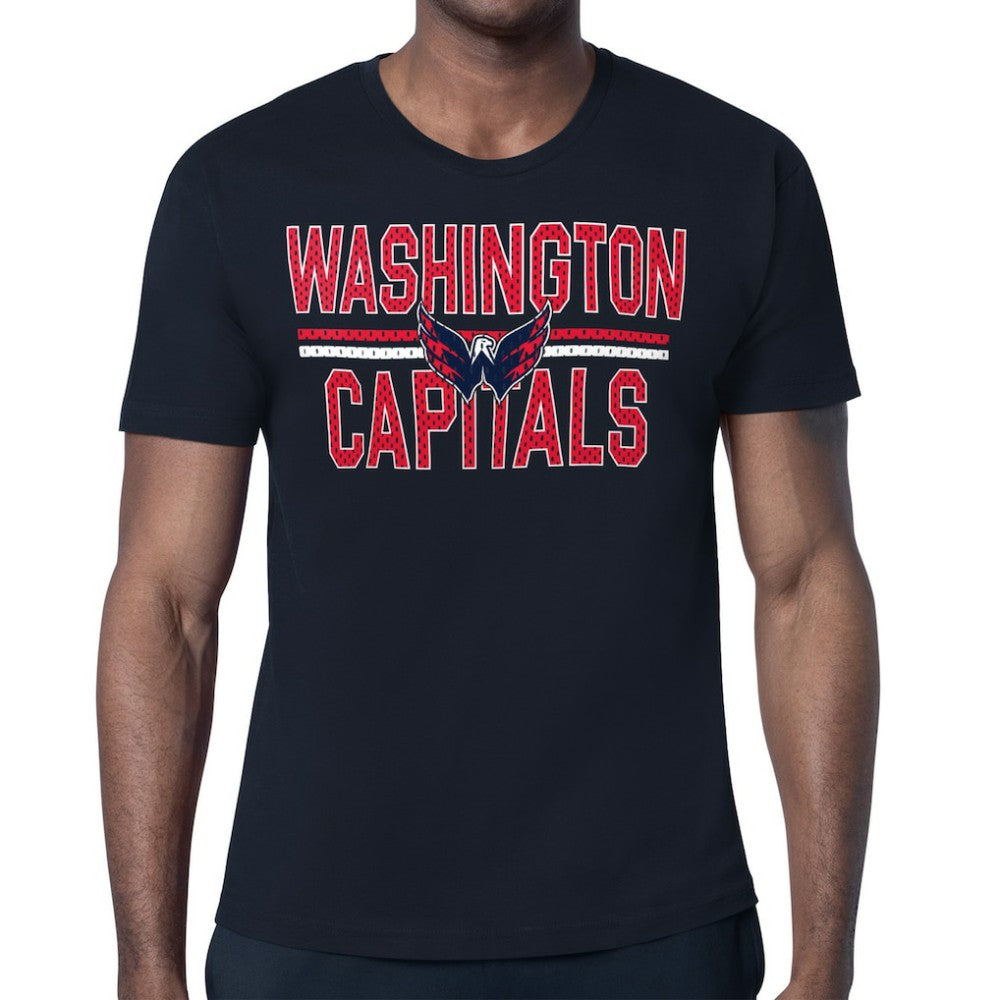 Washington Capitals Starter Mesh Look Team Name T-Shirt Navy