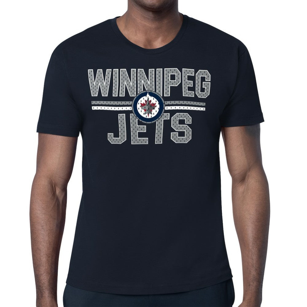 Winnipeg Jets - Starter Mesh Look Team Name T-Shirt Navy