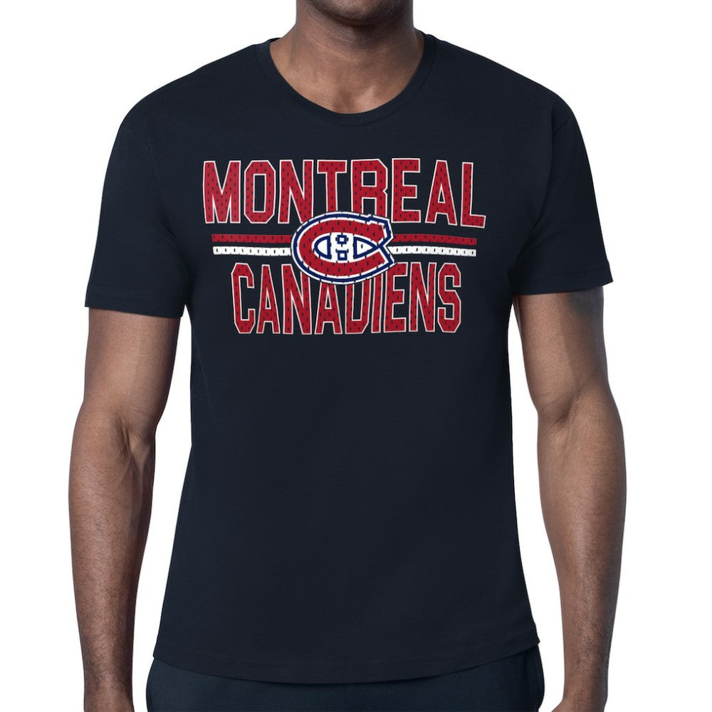 Montreal Canadiens - Starter Mesh Look Team Name T-Shirt Navy