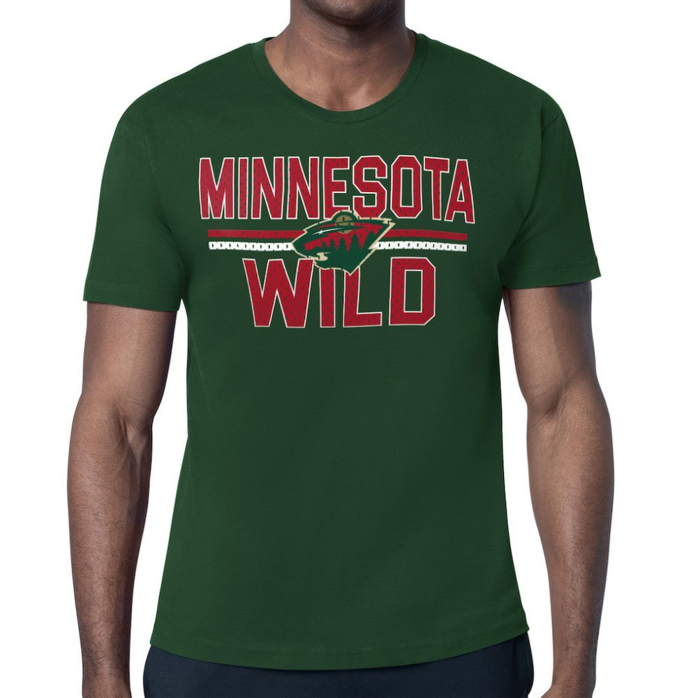 Minnesota Wild - Starter Mesh Look Team Name T-Shirt Green