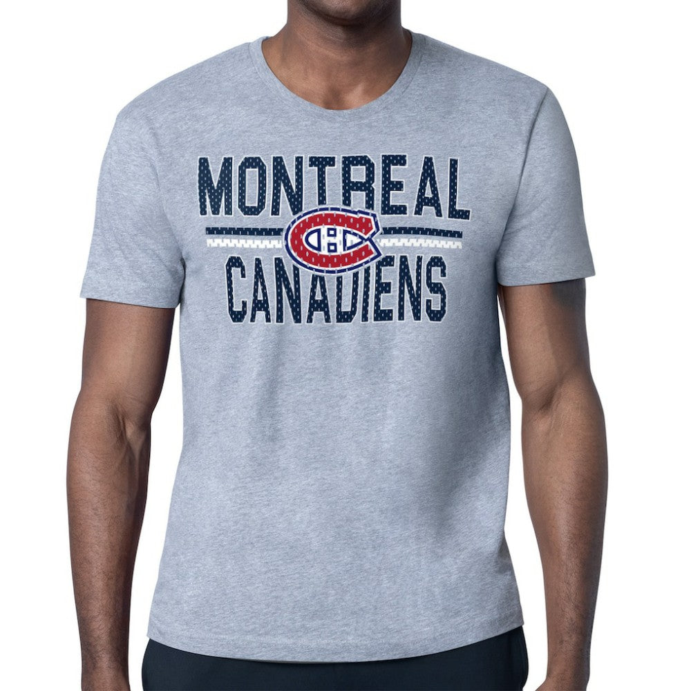 Montreal Canadiens - Starter Mesh Look Team Name T-Shirt Heather Gray