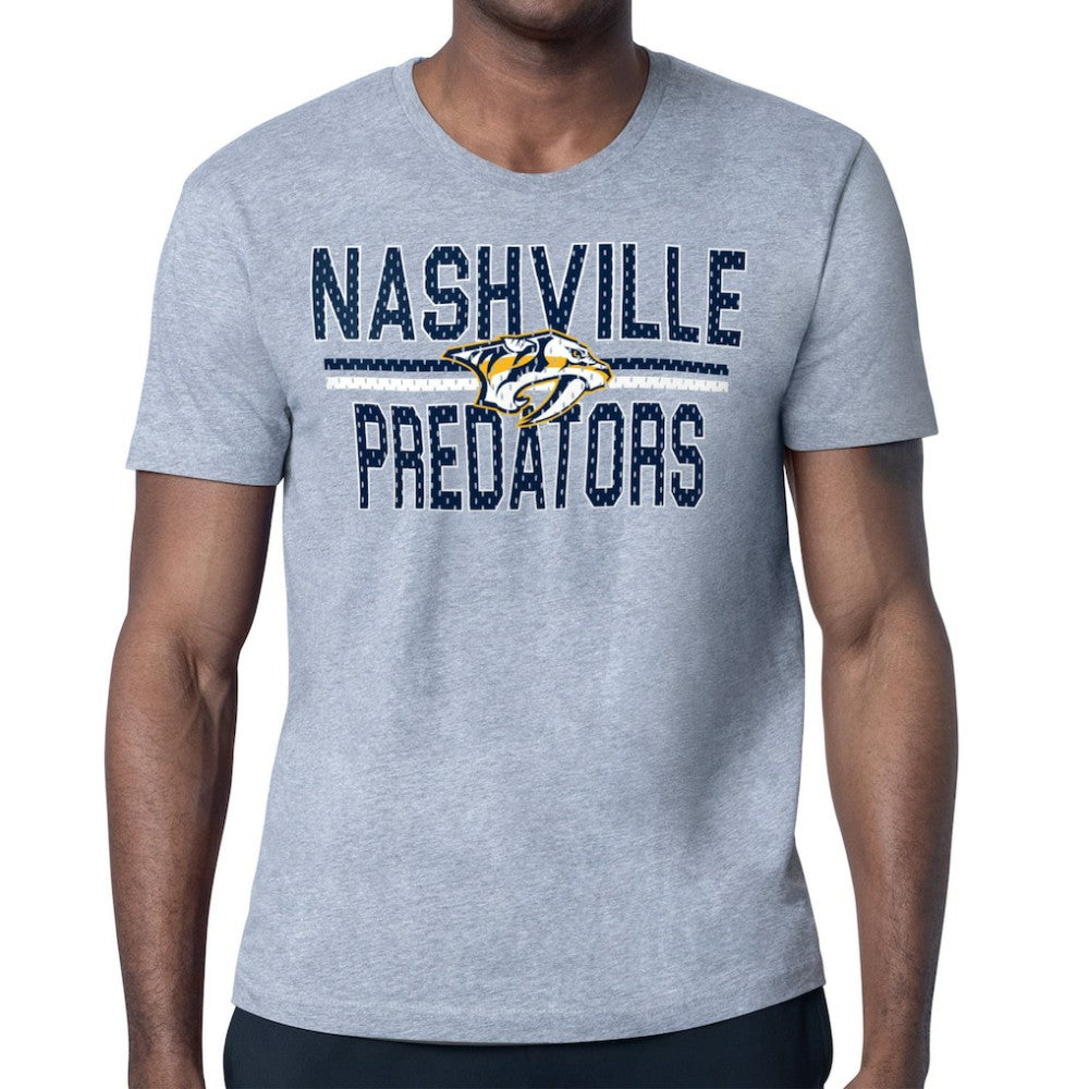 Nashville Predators - Starter Mesh Look Team Name T-Shirt Heather Gray
