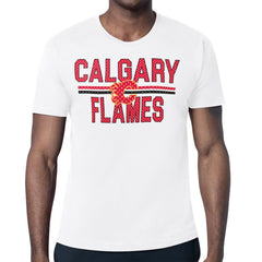 Calgary Flames - Starter Mesh Look Team Name T-Shirt White