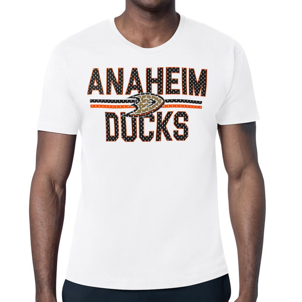 Anaheim Ducks - Starter Mesh Look Team Name T-Shirt White