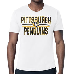 Pittsburgh Penguins Starter Mesh Look Team Name T-Shirt White