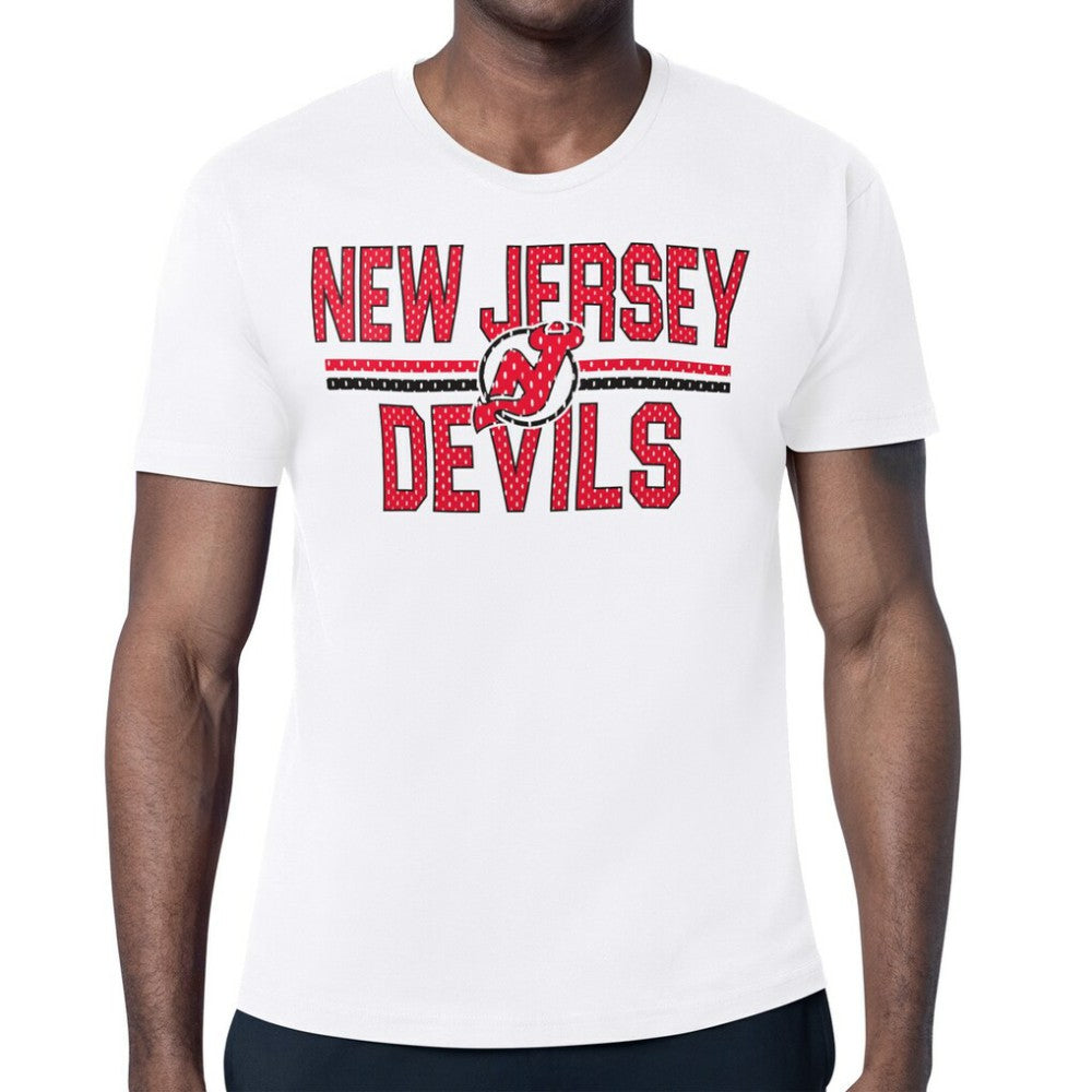 New Jersey Devils - Starter Mesh Look Team Name T-Shirt White