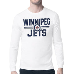 Winnipeg Jets - Starter Mesh Look Team Name Long Sleeve T-Shirt White